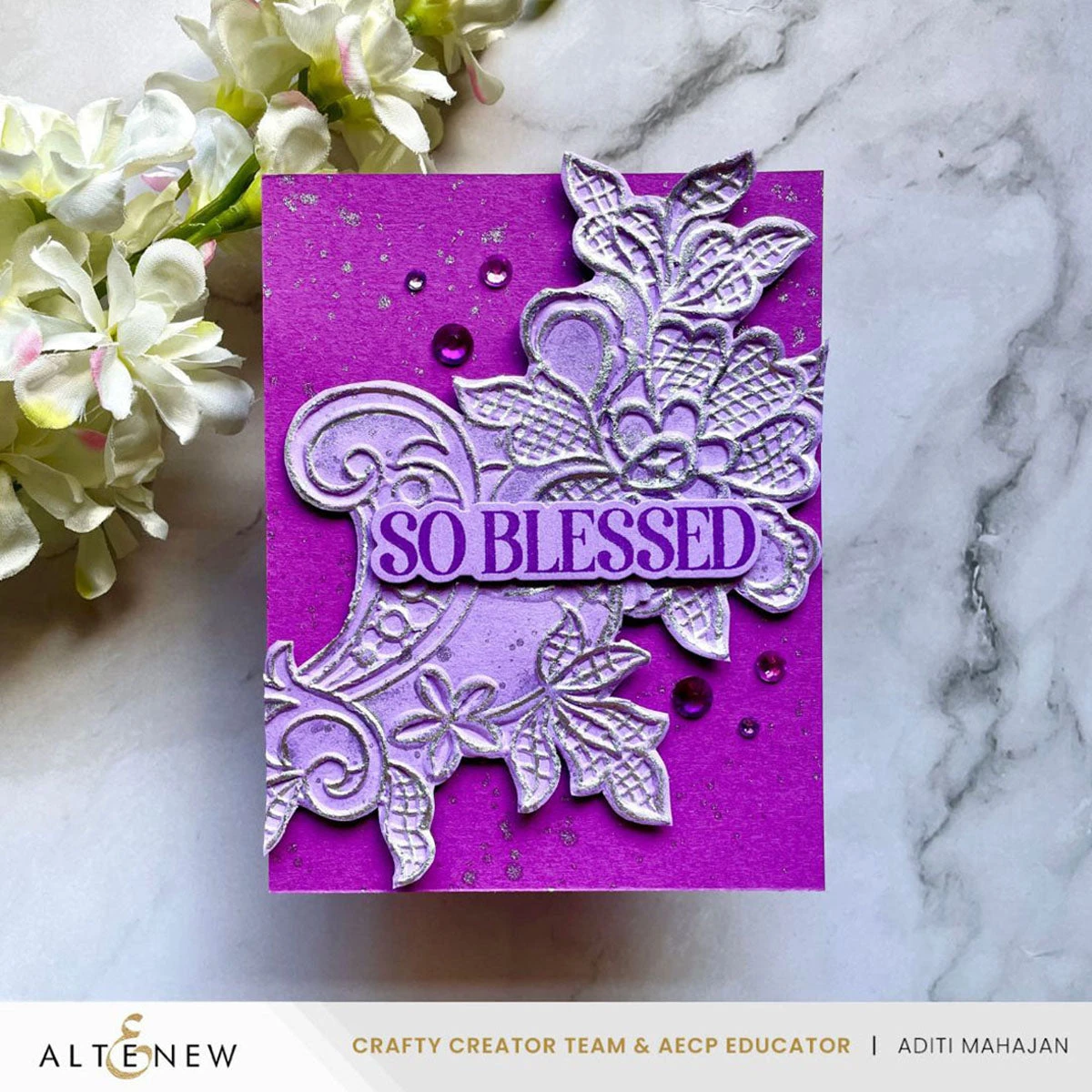 Altenew Lace 3D Embossing Folder Alt10806 4 Altenew Lace 3D Embossing Folder Alt10806 - Image 2