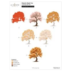 Altenew Majestic Maple Tree Layering Dies Alt10984 -Simon Says Stamp Altenew Majestic Maple Tree Layering Dies alt10984 layering guide
