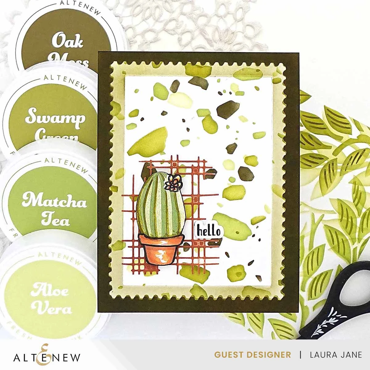 Altenew Oak Moss Fresh Dye Ink Pad Alt8622 5 Altenew Oak Moss Fresh Dye Ink Pad Alt8622 - Image 3