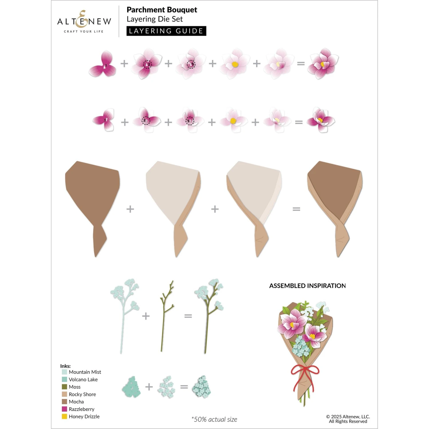 Altenew Parchment Bouquet Layering Dies Alt10798 4 Altenew Parchment Bouquet Layering Dies Alt10798 - Image 2