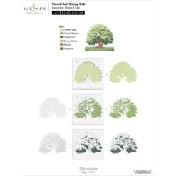 Altenew Stencil Art Strong Oak Add-On Dies Alt10754 -Simon Says Stamp Altenew Stencil Art Strong Oak Add On Dies alt10754 layering guide