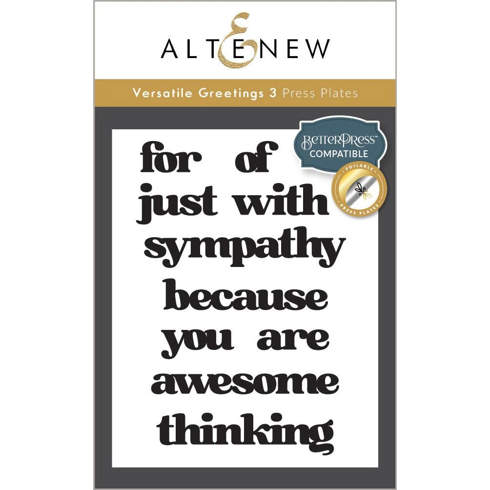 Altenew Versatile Greetings 3 Press Plates Comfort Edition Alt10884 3 Altenew Versatile Greetings 3 Press Plates Comfort Edition Alt10884