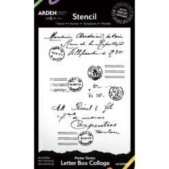 Arden Creative Studio Letter Box Collage Stencil Acsst0004