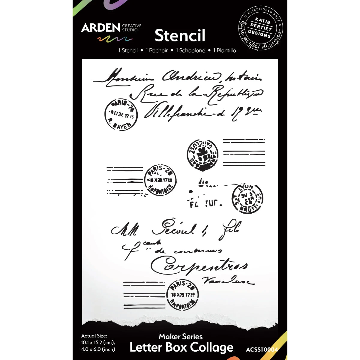 Arden Creative Studio Letter Box Collage Stencil Acsst0004 3 Arden Creative Studio Letter Box Collage Stencil Acsst0004