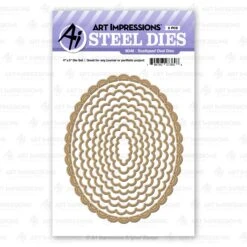 Art Impressions Scalloped Oval Dies 6046