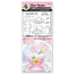 Art Impressions Tea Time Stamps And Dies 6024
