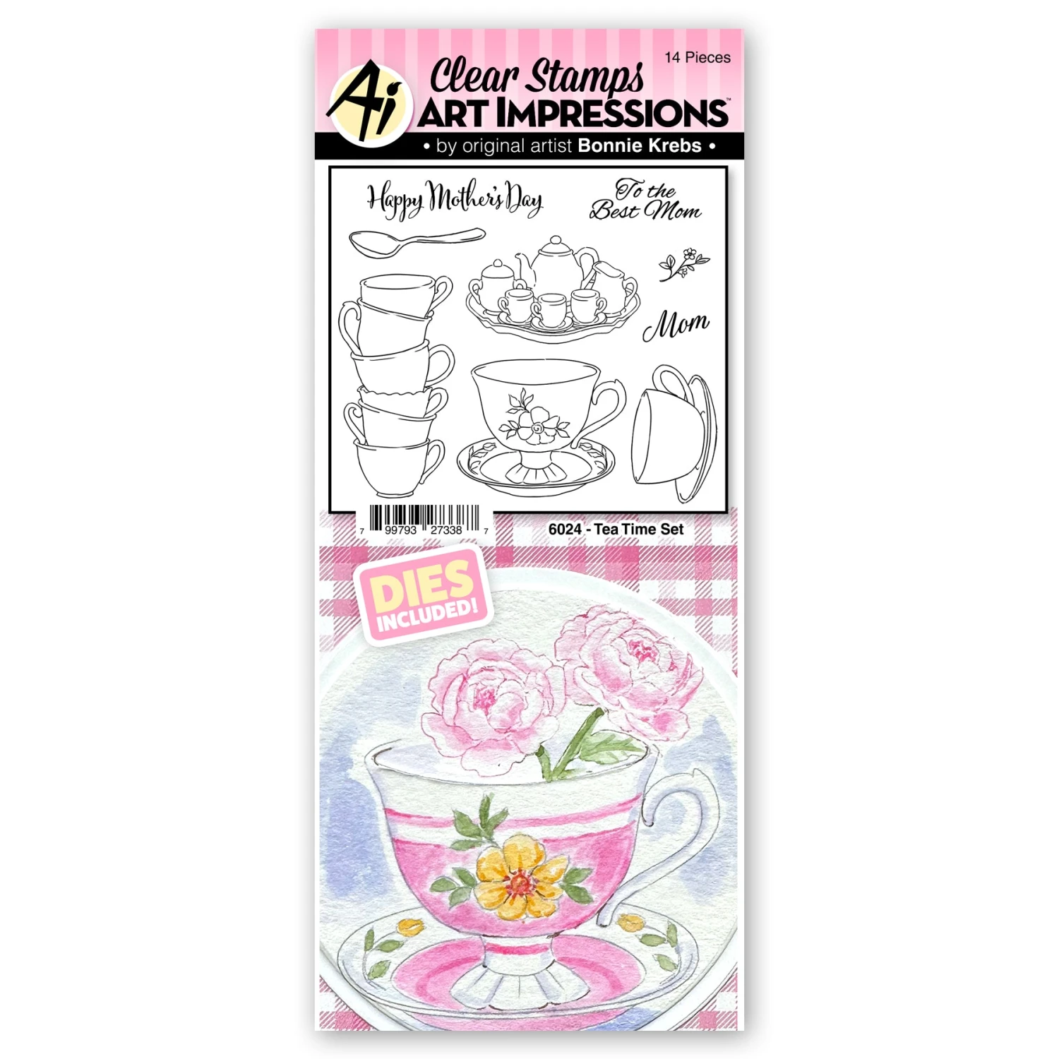 Art Impressions Tea Time Stamps And Dies 6024 3 Art Impressions Tea Time Stamps And Dies 6024