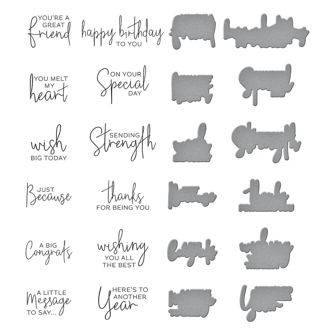 Spellbinders BetterPress A Little Message Sentiments Press Plate And Die Set BP-026 3 Spellbinders BetterPress A Little Message Sentiments Press Plate And Die Set BP-026