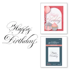 Spellbinders Copperplate Happy Birthday Press Plate Bp-098 -Simon Says Stamp BP 098 Copperplate Everyday Sentiments Copperplate Happy Birthday Combo