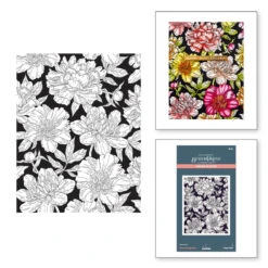 Spellbinders Peony Background Press Plates Bp-121 -Simon Says Stamp BP 121 Let s Celebrate Yana Smakula Peony Background Combo