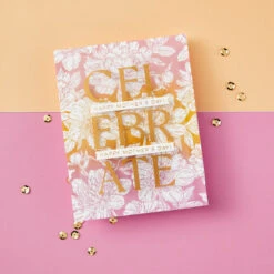 Spellbinders Peony Background Press Plates Bp-121 -Simon Says Stamp BP 121 Let s Celebrate Yana Smakula Peony Background Project 4