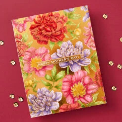 Spellbinders Peony Background Press Plates Bp-121 -Simon Says Stamp BP 121 Let s Celebrate Yana Smakula Peony Background Project 5