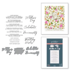 Spellbinders Let's Celebrate Sentiments Press Plate And Die Set Bp-123* -Simon Says Stamp BP 123 Let s Celebrate Yana Smakula Let s Celebrate Sentiments Combo