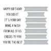 Spellbinders Cheers To You Sentiments Press Plate And Die Set Bp-162