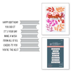 Spellbinders Cheers To You Sentiments Press Plate And Die Set Bp-162 -Simon Says Stamp BP 162 Cheers to You Cheers to You Sentiments Combo