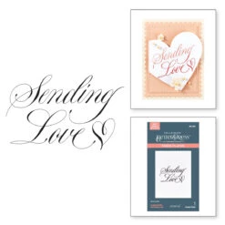 Spellbinders Copperplate Sending Love BetterPress Plate Bp-280