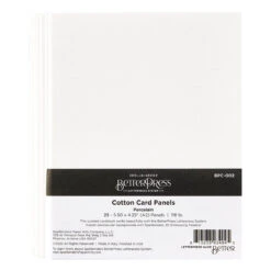 Spellbinders BetterPress Cotton Card Panels A2 Porcelain 25 Pack BPC-002
