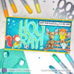 Purple Onion Designs Bandit Unmounted Cling Stamp Pod1404* -Simon Says Stamp Beata Glow Cheery Spectators and Bandit 04080.1717391792