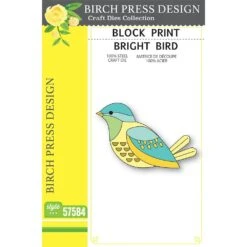 Birch Press Design Block Print Bright Bird Dies 57584