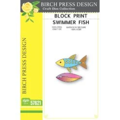 Birch Press Design Block Print Swimmer Fish Dies 57621