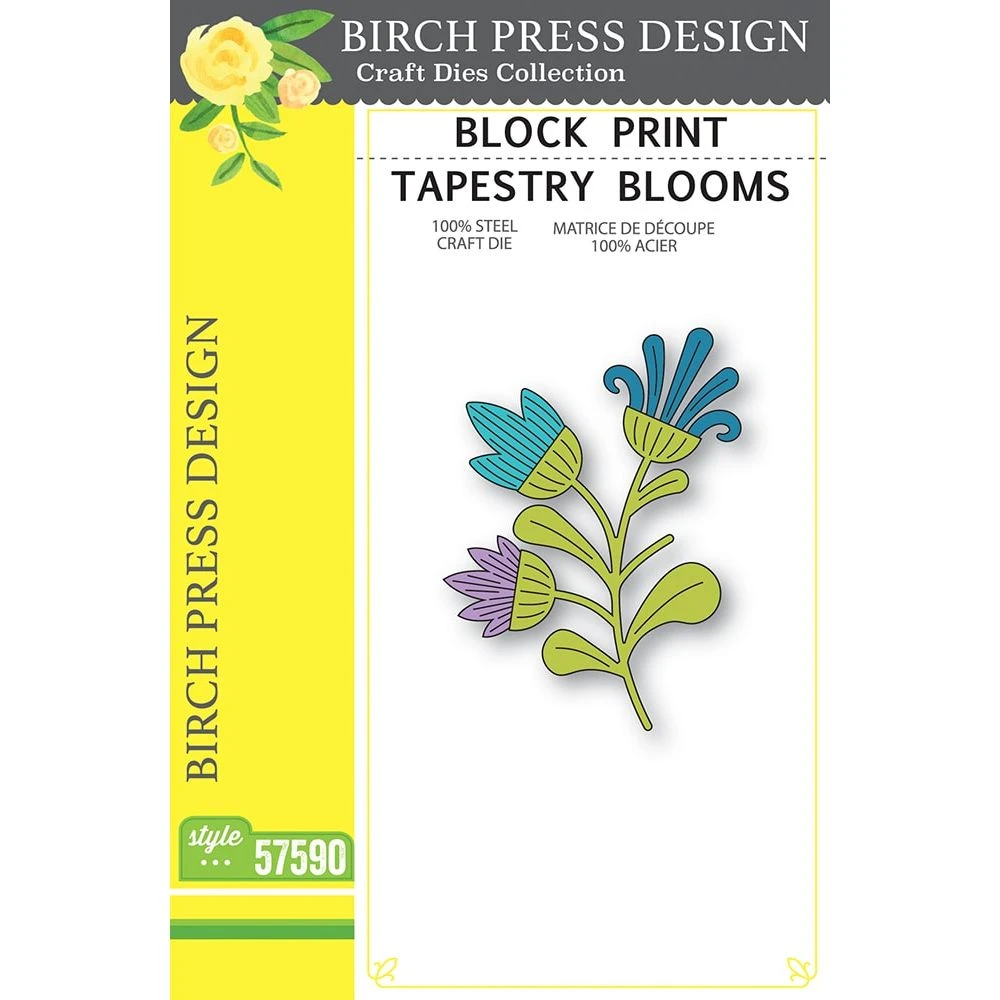 Birch Press Design Block Print Tapestry Blooms Dies 57590 3 Birch Press Design Block Print Tapestry Blooms Dies 57590