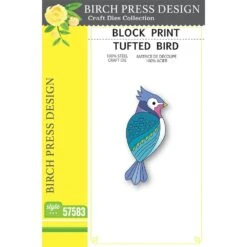 Birch Press Design Block Print Tufted Bird Dies 57583