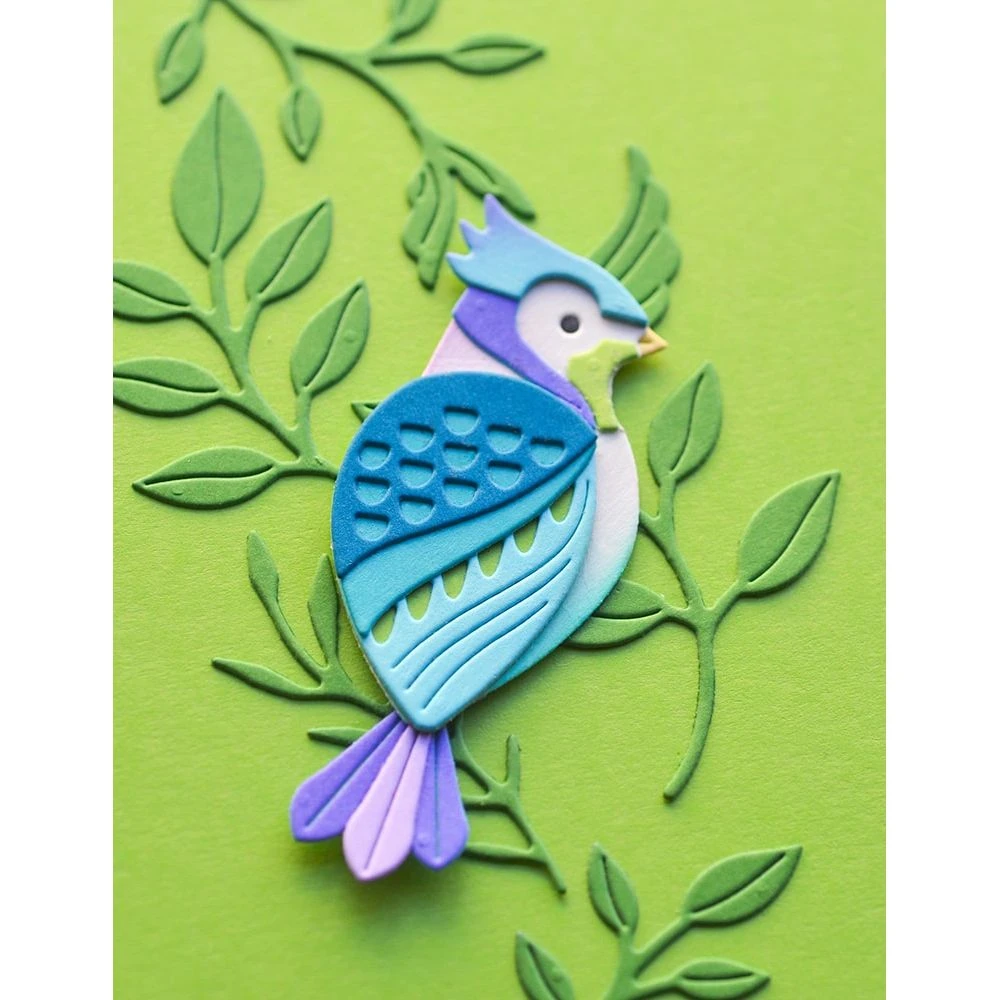 Birch Press Design Block Print Tufted Bird Dies 57583 5 Birch Press Design Block Print Tufted Bird Dies 57583 - Image 3