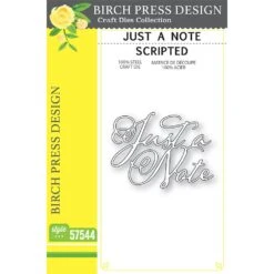 Birch Press Design Just A Note Scripted Die 57544