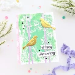 Simon Says Stamp Embossing Folder And Cutting Dies Bold Bird Branches Sfd475 Moments In Time -Simon Says Stamp Bold Bird Branches folder AFi