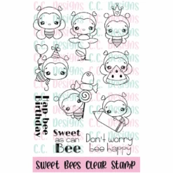 C.C. Designs Sweet Bees Clear Stamp Set Ccd-0384
