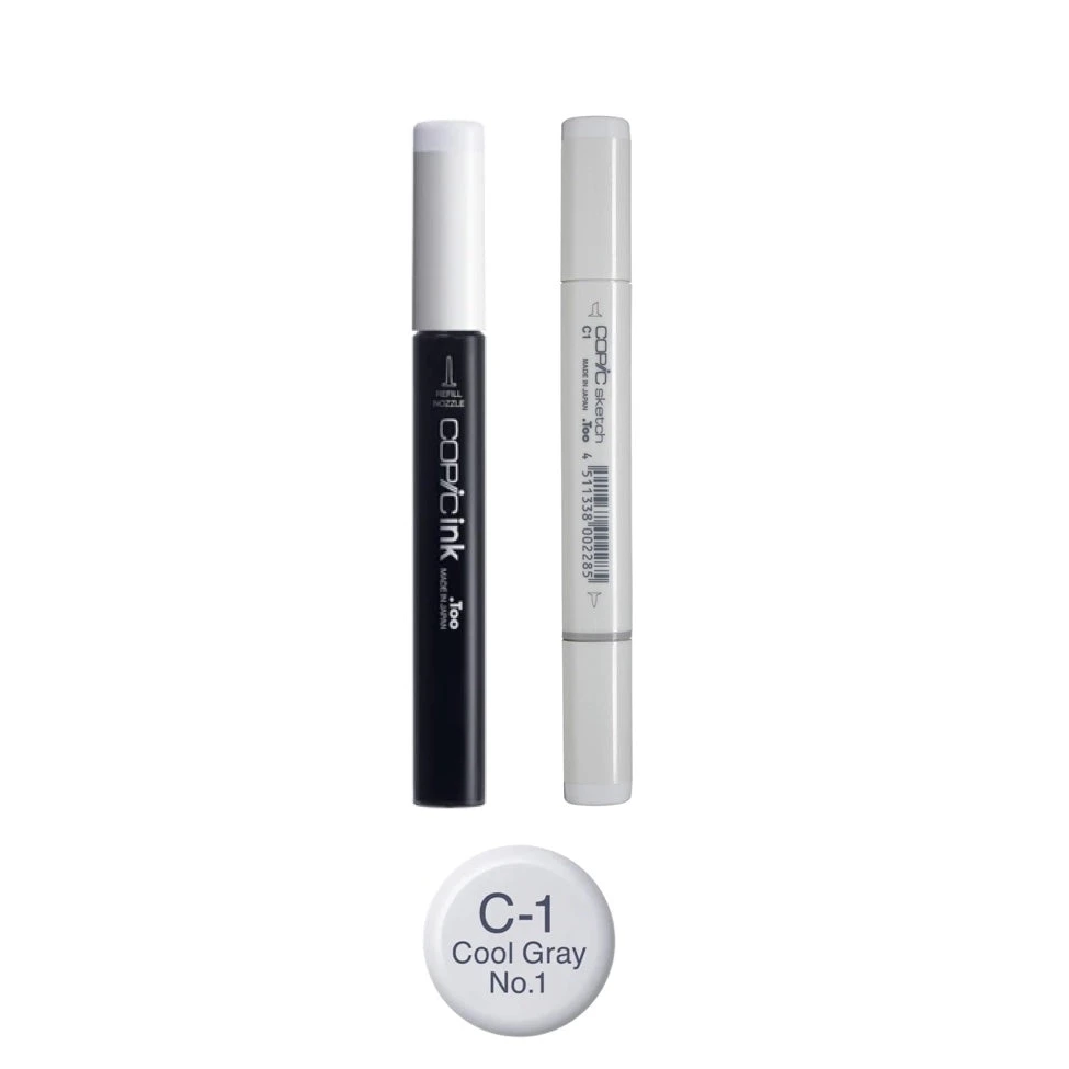 Copic Marker Cool Gray 1 Marker And Refill Bundle C1 3 Copic Marker Cool Gray 1 Marker And Refill Bundle C1