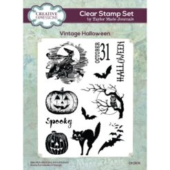Creative Expressions Vintage Halloween Clear Stamps Cec1108*