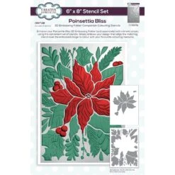 Creative Expressions Poinsettia Bliss Companion Coloring Stencils Cest128*