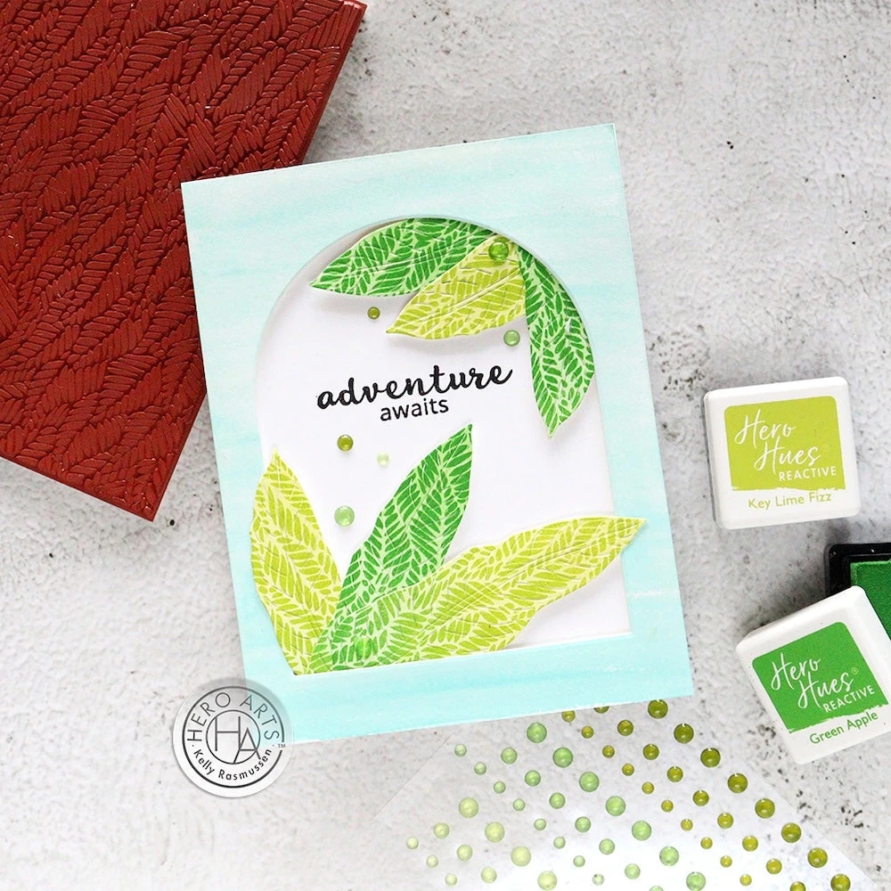 Hero Arts Leafy Background Cling Stamp Set Cg942* 4 Hero Arts Leafy Background Cling Stamp Set Cg942* - Image 2