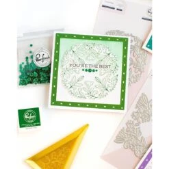 Pinkfresh Studio Floral Round Frame Press Plate 217523 -Simon Says Stamp Cards 2012 5 23 20010 6