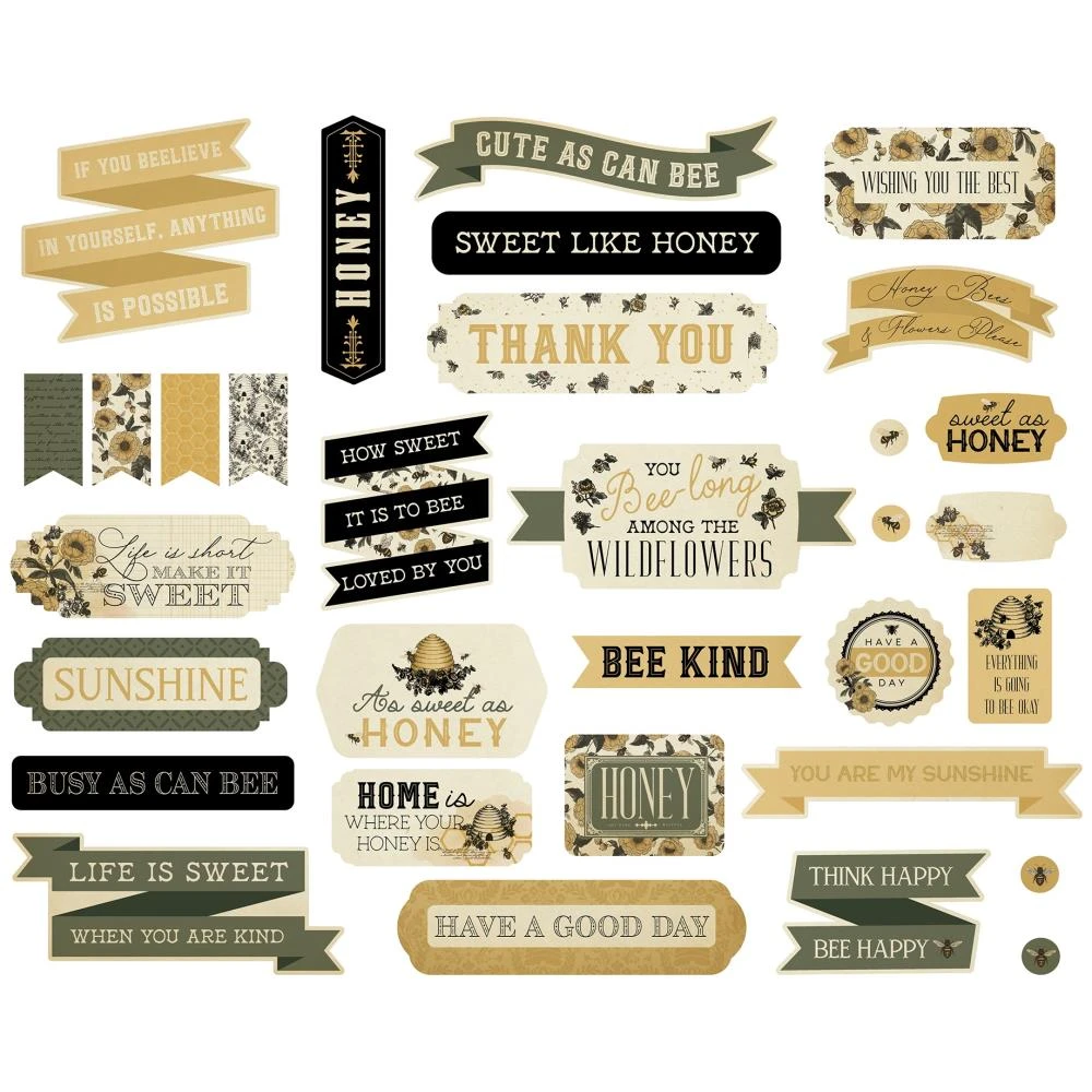 Carta Bella Honey Bee Titles And Phrases Cbhb450032 4 Carta Bella Honey Bee Titles And Phrases Cbhb450032 - Image 2