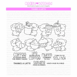 Clearly Besotted Thanks A Latte Clear Stamps