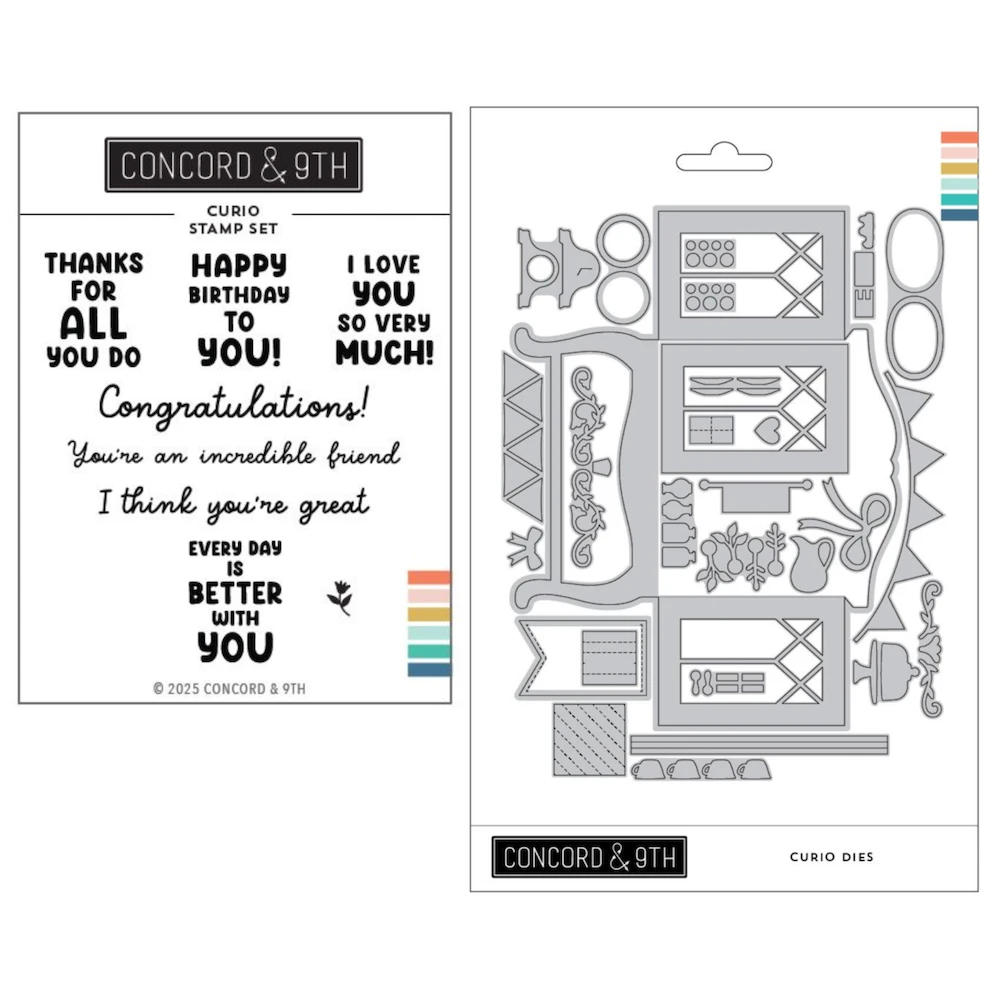 Concord & 9th Curio Stamp And Die Bundle 3 Concord & 9th Curio Stamp And Die Bundle