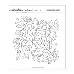 Concord & 9th Kristina Werner Easy Repeat Holly Background Stamp Set Kw1197