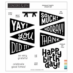 Concord & 9th Pennant Party Clear Stamp Set 12466