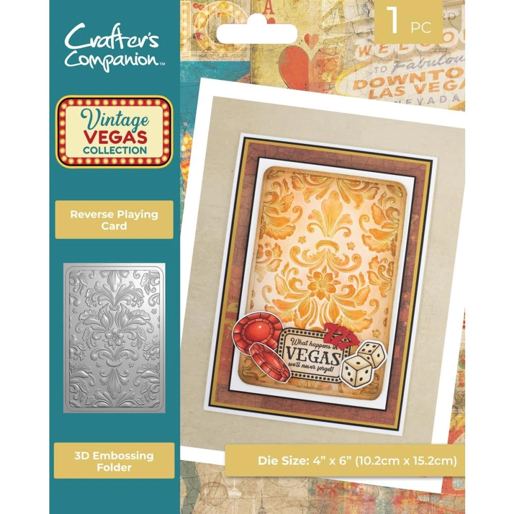 Crafter's Companion Reverse Playing Card 3D Embossing Folder Vv-3d-ef4-rpc* 3 Crafter's Companion Reverse Playing Card 3D Embossing Folder Vv-3d-ef4-rpc*