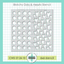 Creative Worship Blotchy Dots And Hearts Stencil Cws-st-24-10*