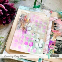 Creative Worship Blotchy Dots And Hearts Stencil Cws-st-24-10* -Simon Says Stamp Creative Worship Blotchy Dots And Hearts Stencil cws st 24 10 Dotty Pink and White Art Journal Page