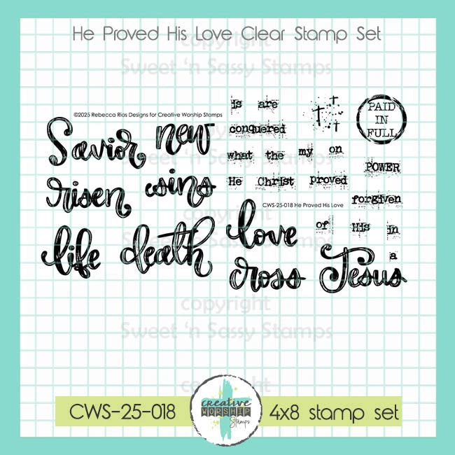 Creative Worship He Proved His Love Clear Stamps Cws-25-018 3 Creative Worship He Proved His Love Clear Stamps Cws-25-018