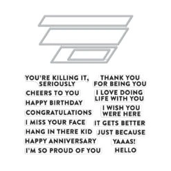 Hero Arts Stamp And Cuts XL Ralph Tyndall Essential Messages Dc309