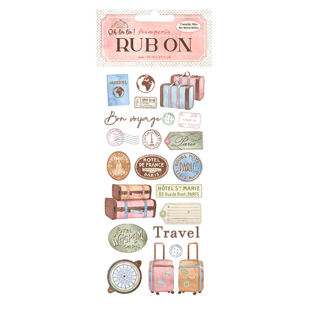 Stamperia Create Happiness Oh La La Travel Rub Ons Dflrb29 3 Stamperia Create Happiness Oh La La Travel Rub Ons Dflrb29