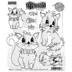 Dyan Reaveley Dylusions Purrfect Cling Stamps Dyr10016*