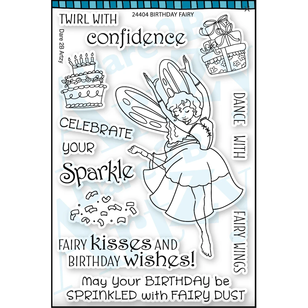 Dare 2B Artzy Birthday Fairy Stamp And Die Bundle 4 Dare 2B Artzy Birthday Fairy Stamp And Die Bundle - Image 2