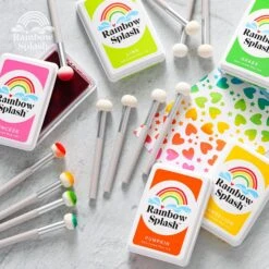 Rainbow Splash Sponge Applicators Pack Of 4 St0140 9 Rainbow Splash Sponge Applicators Pack Of 4 St0140 -Simon Says Stamp Daubers