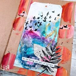 Dina Wakley Ranger Cheddar 1oz Media Acrylic Paint MDQ53972 -Simon Says Stamp Dina Wakley MEdia Multi Layered Journal Page by Laura Dame beautyimage ed523d97 9da7 4422 9119 07b93fcca776